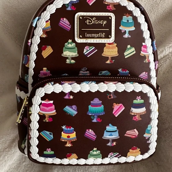 Disney Princess Dessert Cakes Loungefly Mini Backpack and Wallet Set: NWT - Picture 8 of 16